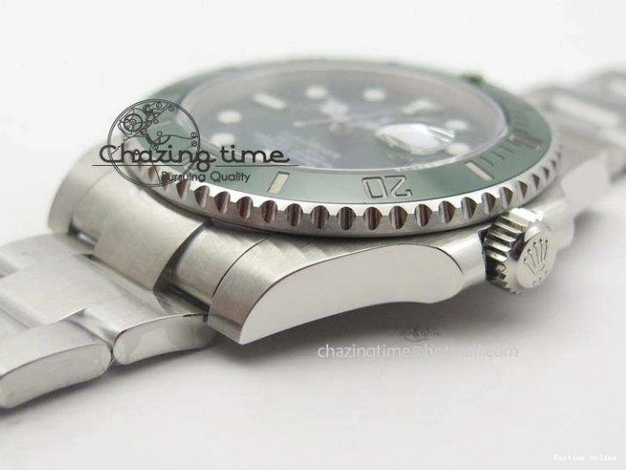 0404 TopPick Submariner 116610 LV Green Ceramic JF 1:1 Best Edition On SS Bracelet SA3135 V 3974